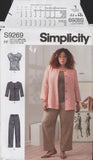 Simplicity 9269 Sewing Pattern Jacket, Knit Top & Pants, Size 18-24, Uncut, Factory Folded