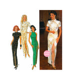 Simplicity 9300 Cheongsam Style Dress with Sleeve Variations, Uncut, Factory Folded, Size 6-16