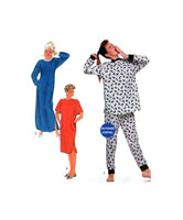 Simplicity 9354 Easy Nightgown in Two Lengths and Pajamas, Uncut, Factory Folded Sewing Pattern Bust 36-38 (92-97 cm)