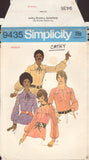 Simplicity 9435 Sewing Pattern, Women's and Men's Shirts, Women's Size 12, Cut, Complete