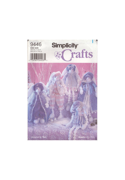 Simplicity 9446 Sewing Pattern, Snowball Bunnies, Onze Size, Uncut, Factory Folded