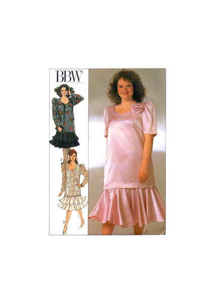 Simplicity 9457 BBW Two Piece Special Occasion Dress, Uncut, F/Folded, Sewing Pattern Size 18-24