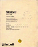 Knitwit 9500 Sewing Pattern, Men's Shirt, Size 87-117 cm, Uncut, Factory Folded
