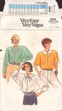 Vogue 9500 Sewing Pattern, Blouse, Size 14, Cut, Incomplete