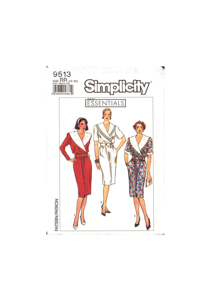 Simplicity 9513 Sewing Pattern Dress Size 14-20 Uncut Factory Folded