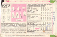 Simplicity 9576 Sewing Pattern Dress, Skirt, Scarf Size 14, Cut, Complete