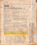 McCall's 9589 Sewing Pattern, Jacket, Dress, Size 8, Cut, Complete