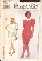 Simplicity 9607 Sewing Pattern, Dress, Size 14-20 Petite, Uncut, Factory Folded