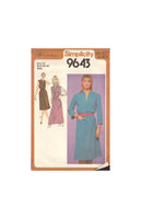 Simplicity 9643 Sewing Pattern, Jumper or Dress, Size 14, Cut, Complete
