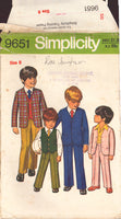 Simplicity 9651 Sewing Pattern, Boys' Jacket, Pants and Reversible Vest, Size 8, Cut, Complete
