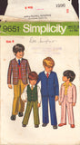 Simplicity 9651 Sewing Pattern, Boys' Jacket, Pants and Reversible Vest, Size 8, Cut, Complete