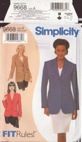 Simplicity 9668 Sewing Pattern, Misses' Jacket, Size 38, Uncut, Factory Folded