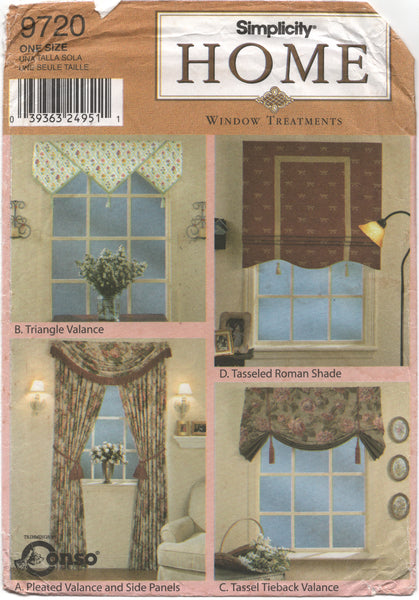 Simplicity Window Treatments Sewing for Dummies Sewing Pattern 0748 One  Size 