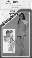 Simplicity 9788 Girl's Nightshirt, Pajamas and Baby Dolls, Size 10, Uncut, Factory Folded