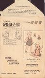 Home Journal 9813 Sewing Pattern, Babies' Sun Suits, Size 1-2 yrs, Unprinted, Complete