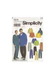 Simplicity 9835 Sewing Pattern, Women's, Men's and Teens' Tops and Pants, Size S-M-L-XL-XXL, Partially Cut, Complete