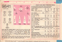 Simplicity 9841 Sewing Pattern, Girls' Princess Dress, Size 10, Cut, Complete