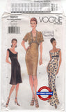 Vogue 9852 Evening Jacket and Dress, Cut/Complete Size 12-16 or Uncut/Factory Folded Size 18-22