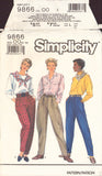 Simplicity 9866 Sewing Pattern, Women's Pants, Size 12-18, Partially Cut, Complete