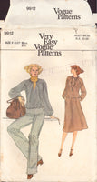 Vogue 9912 Sewing Pattern, Top, Skirt, Pants, Size 8, Cut, Complete