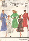 Simplicity 9951 Sewing Pattern, Dress, Size 10-12-14, Uncut, Factory Folded
