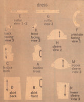 Simplicity 9952 Sewing Pattern, Girls' Dress, Size 6, Cut, Incomplete