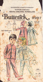 Butterick 9987 Sewing Pattern, Children's Pajamas & Nightgown, Size 2, Partially Cut, Complete