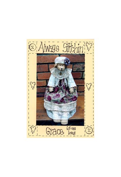 Always Stitchin' Grace Bear Sewing Pattern Bear Doll Uncut