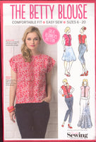 Simply Sewing The Betty Blouse Sewing Pattern Size 6-20 Uncut Factory Folded