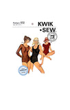 PDF INSTANT DOWNLOAD: 70s Leotards with Scoop Neckline and Sleeve Variations, Bust 31.5"- 41.5" (80-106 cm), Kwik Sew 932, Vintage Sewing Pattern Reproduction