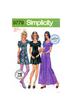 PDF INSTANT DOWNLOAD: 70s Sweetheart or Square Neckline Dress, Buts 34 (87 cm) or 36 (92 cm), Simplicity 9779, Vintage Sewing Pattern Reproduction