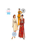 70s Surplice Neckline Dress in Two Lengths or Tunic and Pants, Bust 34 (87 cm), Vogue 8234, Vintage Sewing Pattern Reproduction