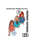 PDF INSTANT DOWNLOAD: 70s Girls' Blouse, Authentic Patterns 245, Size 10, Vintage Sewing Pattern Reproduction