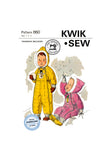 PDF INSTANT DOWNLOAD: 70s Toddler's Snowsuit, Ages 1-2-3, Kwik Sew 860, Vintage Sewing Pattern Reproduction