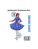 PDF INSTANT DOWNLOAD: 70s Women's Square Dance Coat Dress, Bust 30-40 (76-102 cm), Authentic Patterns 282, Vintage Sewing Pattern Reproduction