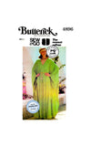 PDF INSTANT DOWNLOAD: 70s Batwing Caftan with V-Neckline and Shaped Hemline, Bust 31.5-32.5 (80-83 cm), Butterick 4896, Vintage Sewing Pattern Reproduction