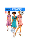 PDF INSTANT DOWNLOAD: 70s V-Shaped Neckline Dress in Three Lengths, Bust 32.5 (83 cm), Simplicity 8826, Vintage Sewing Pattern Reproduction
