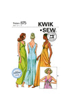 PDF INSTANT DOWNLOAD: 70s Nightgown in Two Styles, Multi Size Bust 32.5-45" (83-114 cm), Kwik Sew 875, Sewing Pattern Reproduction