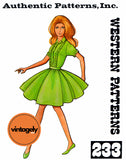 70s Two Piece Women's Line Dancing Outfit, Bust 30.5", Authentic Patterns 233, Vintage Sewing Pattern Reproduction