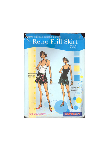 Get Creative Retro Frill Skirt Sewing Pattern Skirt Size 8-16 Uncut Factory Folded
