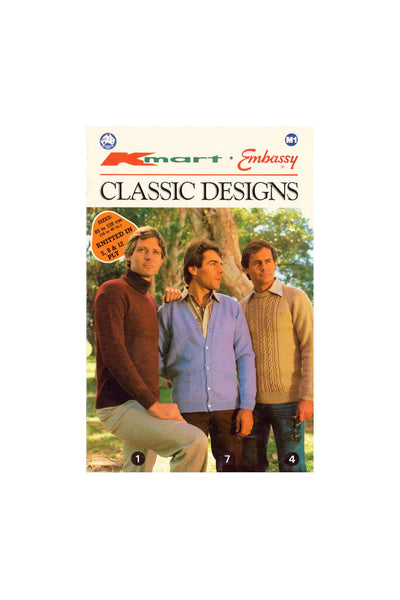 Classic Designs - Vintage Men's Knitting Patterns - Instant Download PDF 16 pages