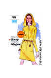 60s Front Zippered, Hooded Straight Dress, Bust 32.5 (83 cm) or 34 (87 cm) Vogue 7658, Vintage Sewing Pattern Reproduction