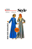 70s Pullover Caftan with Neckline Variations, Various Sizes, Style 2313, Vintage Sewing Pattern Reproduction