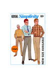 60s Men's Shirt and Hipster Slacks, Various Sizes, Simplicity 6956 Vintage Sewing Pattern Reproduction