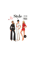 70s Long or Short Sleeved Utility Jumpsuit in Two Lengths, Bust 32.5" (83 cm) or 34" (87 cm), Style 2726 Vintage Sewing Pattern Reproduction
