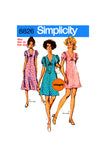 70s V-Shaped Neckline Dress in Three Lengths, Bust 32.5 (83 cm), Simplicity 8826, Vintage Sewing Pattern Reproduction