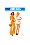 70s Front Zippered, Wide-Leg Jumpsuit in Two Lengths with V-Neckline, Various Sizes, Simplicity 6959, Sewing Pattern Reproduction