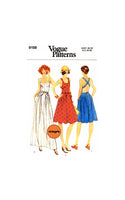 70s Halter Sundress in Two Lengths with Crossover Back Straps, Bust 31.5 (80 cm) or 32.5 (83 cm), Vogue 9158, Sewing Pattern Reproduction