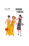 70s Fitted Summer Dress in Two Styles, Multi Size Bust 32.5 (83 cm) to 37 (94 cm), Kwik Sew 944, Sewing Pattern Reproduction