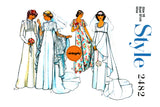 70s Bridesmaid or Bridal Dress with Train, Style 2482, Bust 38 (97 cm), Sewing Pattern Reproduction